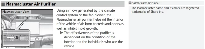 Clarity FCV Plasmacluster vent.webp Clarity FCV Plasmacluster vent.webp