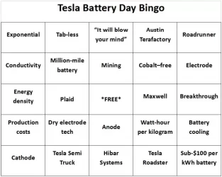 Tesla Battery Day Bingo card.webp Tesla Battery Day Bingo card.webp
