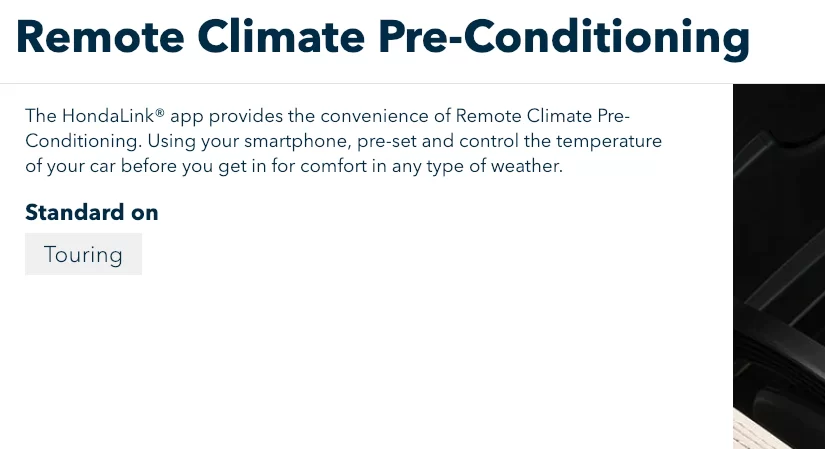 Climate Preconditioning in Touring Only