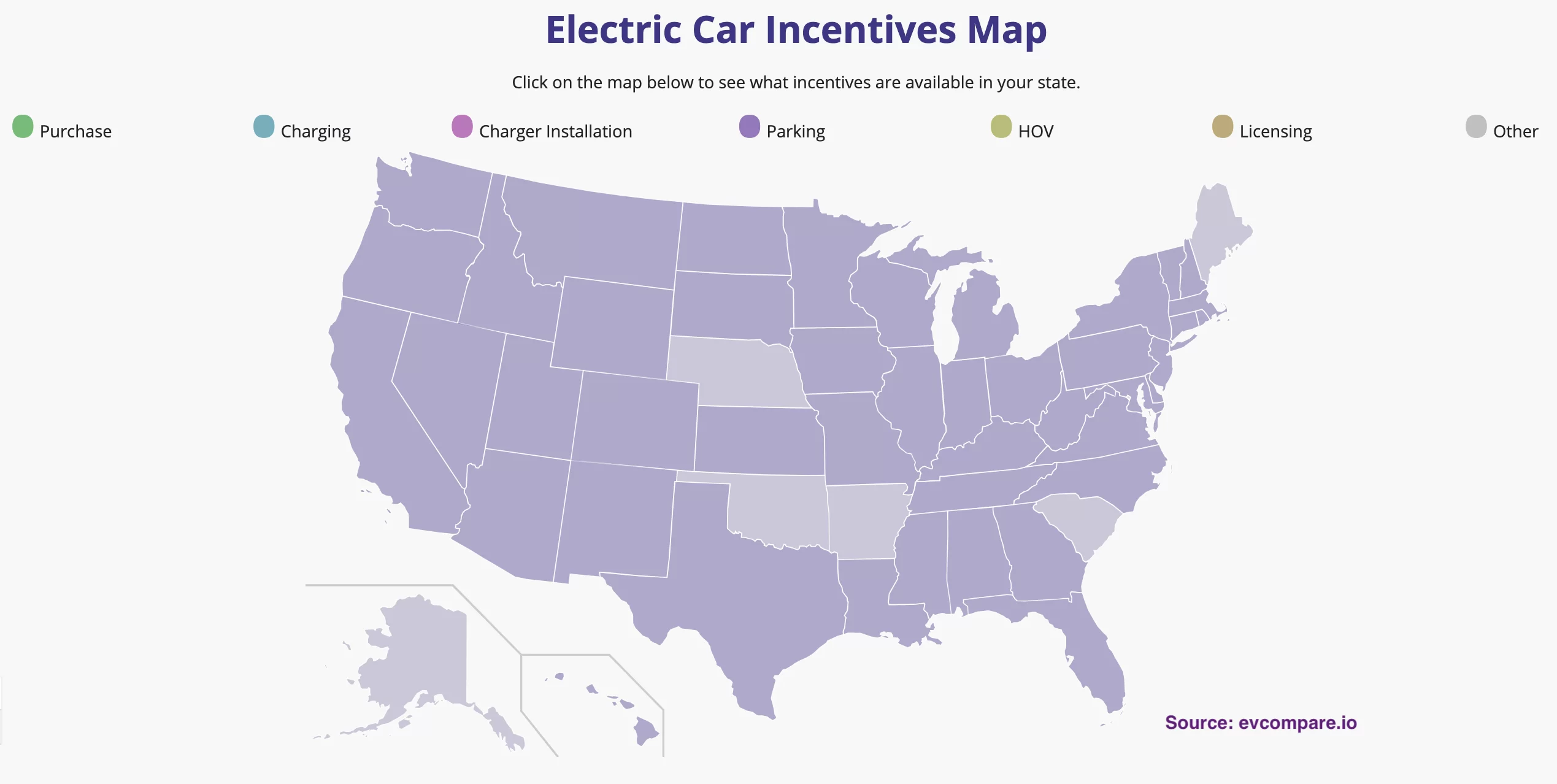 Electric Vehicle Incentives Map USA