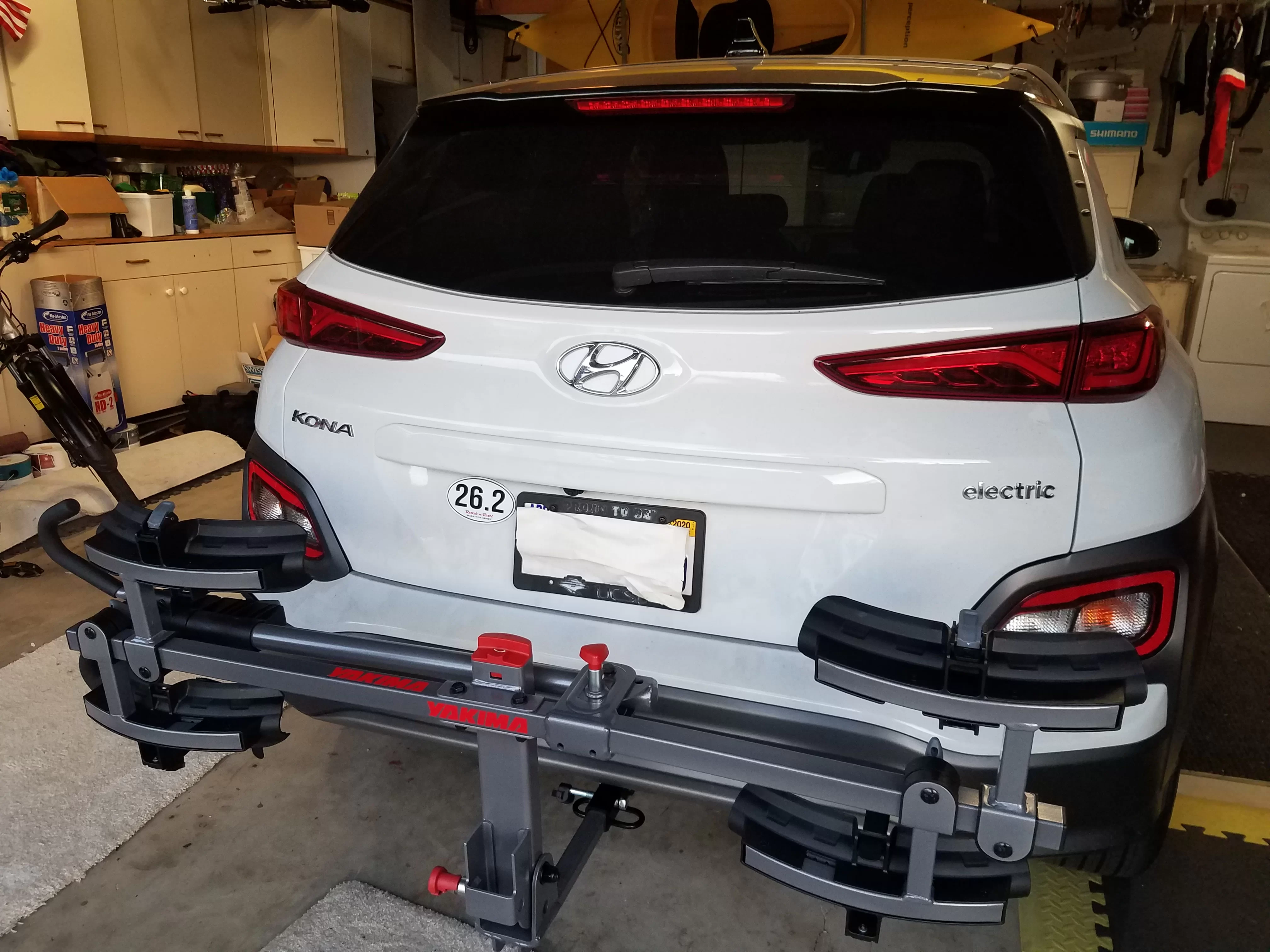 Kona with Draw-Tite & Yakima Two timer folded up