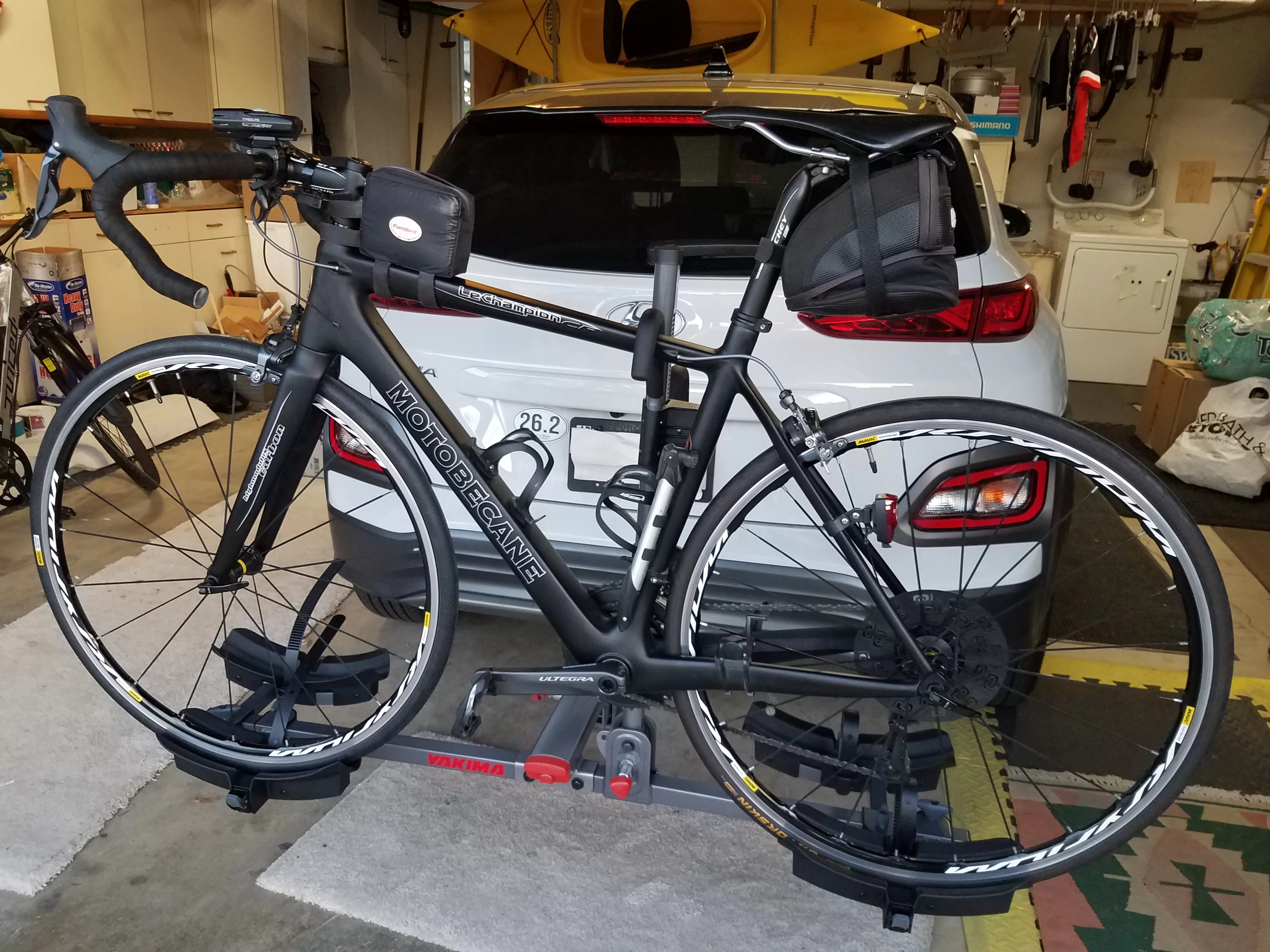 Kona with Draw-Tite & Yakima Two timer with bike